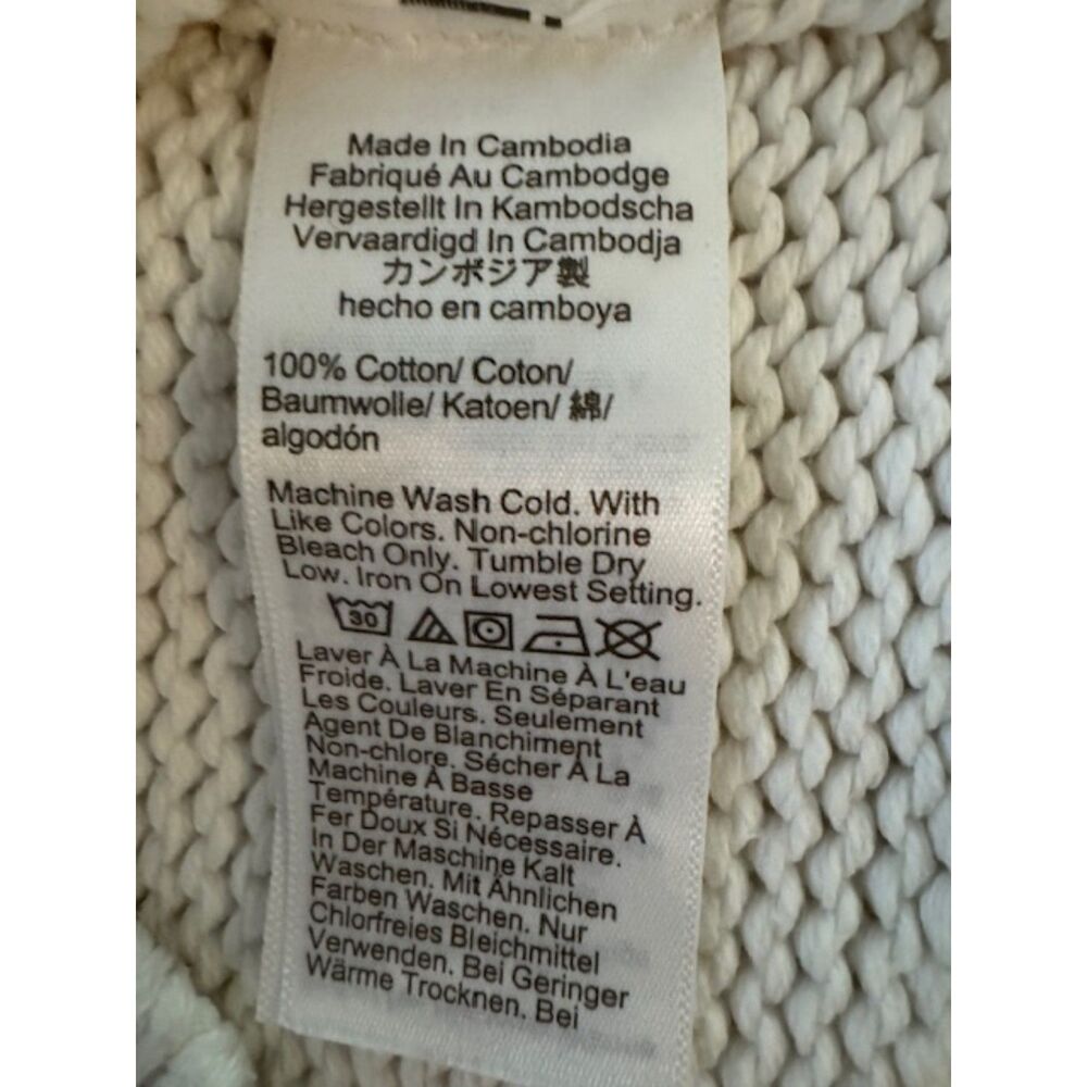 J.Crew Heritage cotton relaxed cardigan, Ivory, Size S - Picture 7 of 8